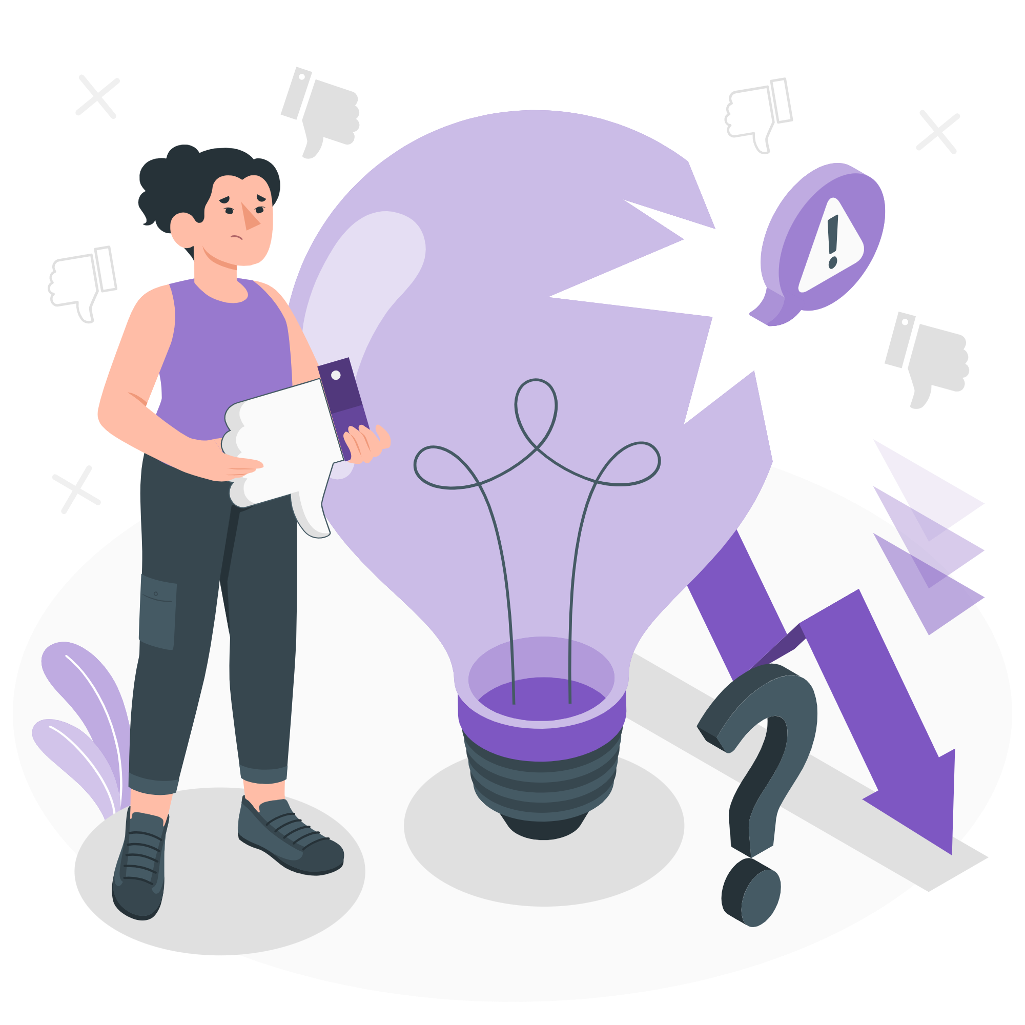 Digital Marketing Mistakes Illustrations