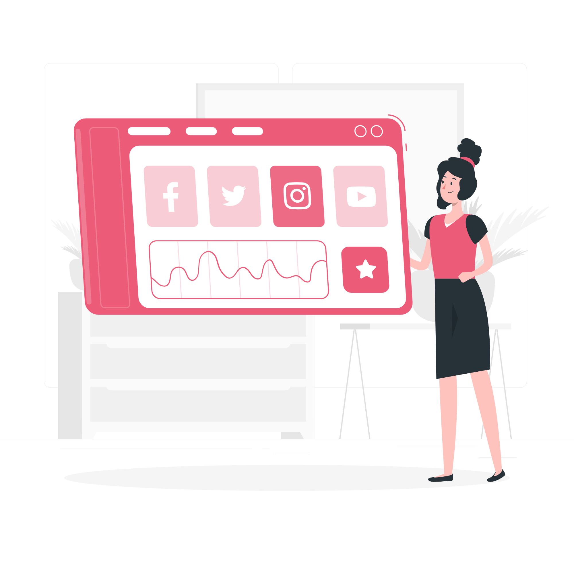 Social Media Marketing Illustration
