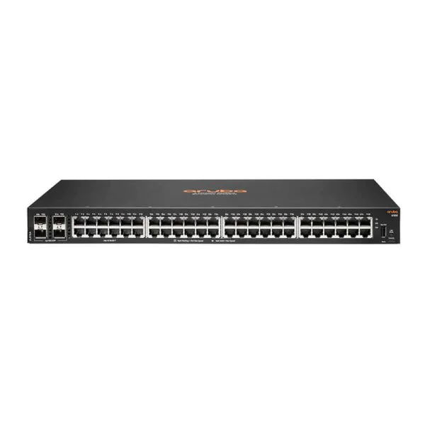 HP JL676A, Aruba 6100 Switch, 48xGE/4xSFP+ ports/Fanless/No PSU