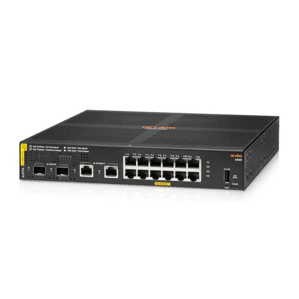 HP JL679A, Aruba 6100 Switch, 12xGE PoE/2xSFP+/139W PoE