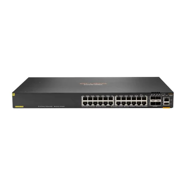 HP JL725A, Aruba 6200F Switch, 24x Class4 PoE/4x SFP+/370W Power
