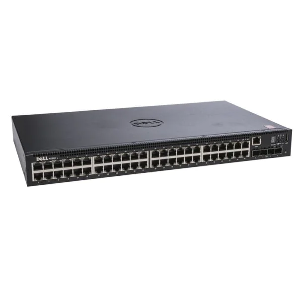 Dell N1548, Dell Networking N Series Switch, 48x 1GbE, 4x 10GbE SFP+, IO to PSU airflow