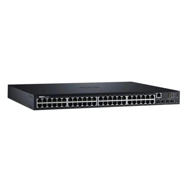 Dell N1548P, Dell Networking Switch, 48x 1GbE + 4x 10GbE SFP+, PoE+, Stacking