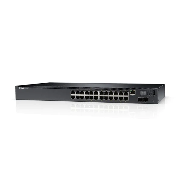 Dell N2024P, Dell Networking Switch, 24x1GbE POE+/2x10GbE SFP+/Stacking