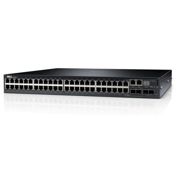 Dell N3048, Dell Networking Switch, 48x1GbE, 2x10GbE SFP+, Stackable