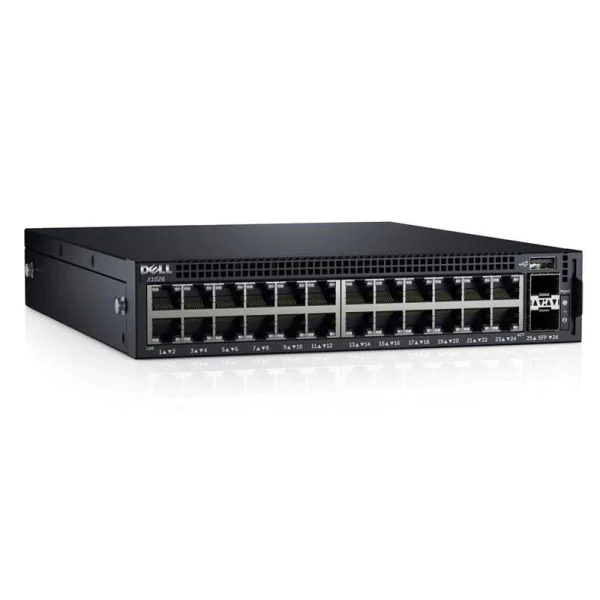 Dell X1026P, Dell X1026P Switch, 24x 1GbE PoE/2x SFP/Intelligent Web Mgmt