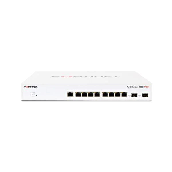 Fortinet FS-108E-POE, Fortinet FS Series Switch, 8xGE RJ45/2xGE SFP/Max 65W PoE