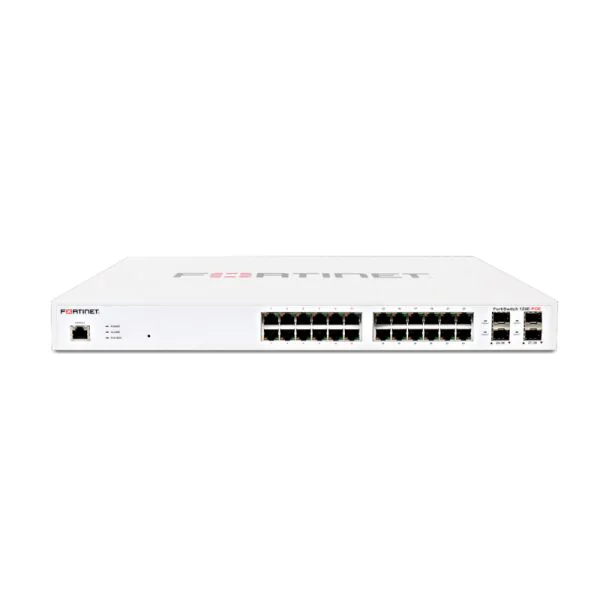 Fortinet FS-124E-FPOE, Fortinet FortiSwitch, Layer 2 PoE+ Switch, 24xGE RJ45, 4xSFP, 370W PoE