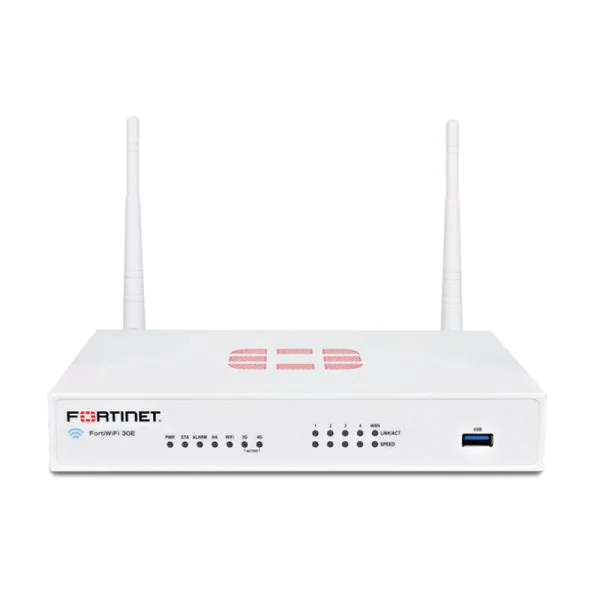 Fortinet FWF-30E, Fortinet FWF-30E Firewall, 5 x GE RJ45 / Wireless 802.11a/b/g/n / Max FortiAPs 2