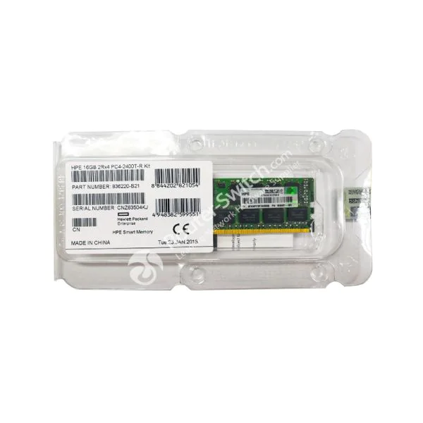HP 836220-B21, HPE 16GB 2Rx4 PC4-2400T-R, ProLiant Gen9 Server Memory, 16GB capacity/2Rx4/PC4-2400T