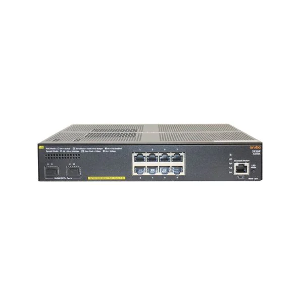 HP JL258A, Aruba 2930F Switch, 8xGE PoE+/2xSFP+