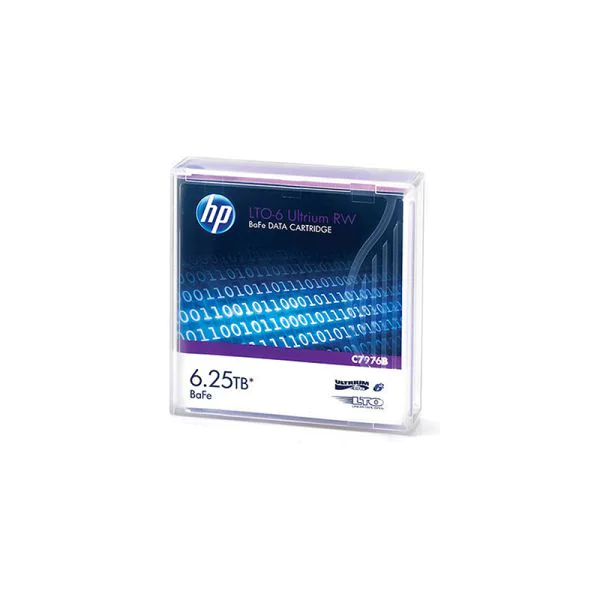 HP C7976B, HPE LTO-6 Ultrium Data Cartridge, 6.25TB capacity/BaFe tape/RW